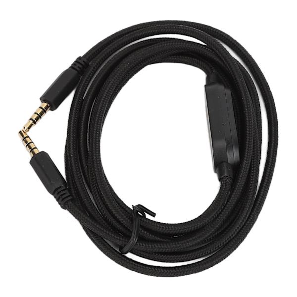 Udskiftning af lydkabel Nylon fletning Hovedtelefonkabel med lydstyrkekontrol Mute-switch til AW720H AW310H AW510H 988AW920H G633 G933