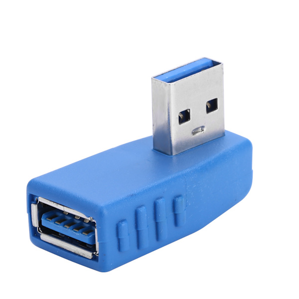 2 kpl USB 3.0 -tyypin A -uros naaras vasemmalle, oikealle, ylös ja alas kulma-adapterikaapeli #3