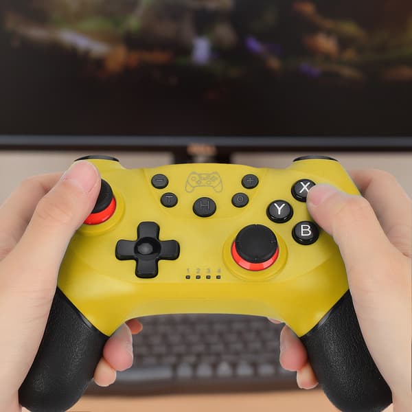 Trådløs Bluetooth-spillhåndtak Gamepad med vibrasjon 6-akset somatosensorisk for Switch Hostgul