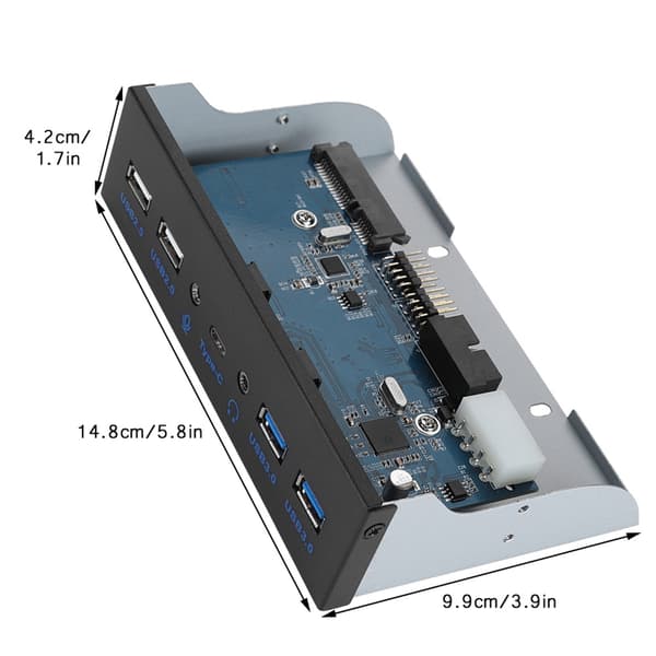 USB3.0 AUDIO Optisk Frontpanel 3.5 tommers USB3.0 2.0 Type c Mikrofon Audio