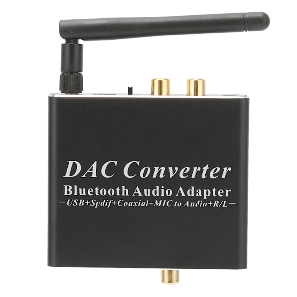 DAC-muunnin Digitaalisesta Analogiseen RCA 3.5mm Jack Fidelity Bluetooth-äänensovitin Kuulokkeille PC