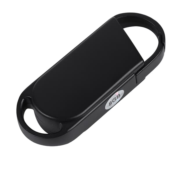8G U Disk USB Flash-driver Mini Audio Stemmeopptaker Nøkkelring Digital Diktafon med Øretelefon