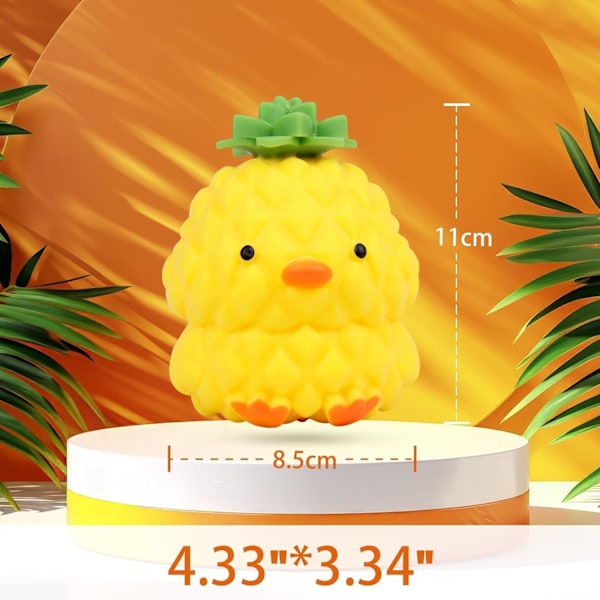 Squishies Strækbar Ananas Legetøj, Simulation Ananas And Klemme Legetøj Angstlindring, Squishys Fidget Nyheds Legetøj til Børn Voksne