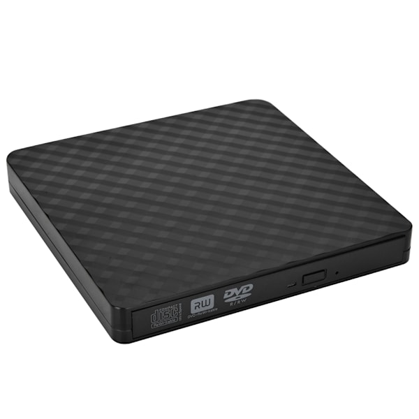 Ultra-tynd USB3.0 DVD-drev Skrive Læsning DVD-RW Ekstern optisk drev (Sort)