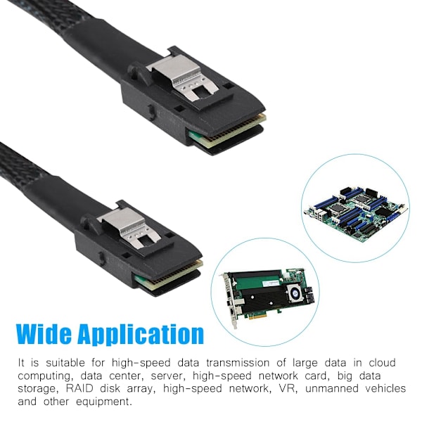 50CM Mini SAS36P SFF-8087 till Mini SAS36P 6Gbps HD höghastighets splitter breakout-kabel
