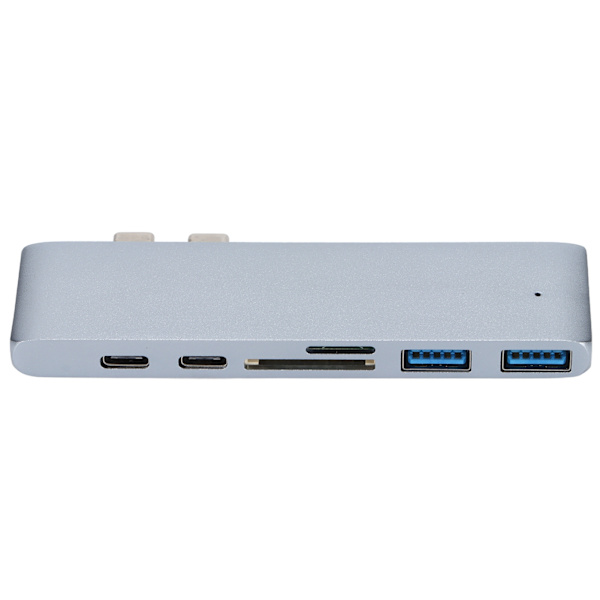 Dockingstasjon 7 i 2 sølv Mini USB 3.1 Multiport Dockingstasjon Hub for Macbook