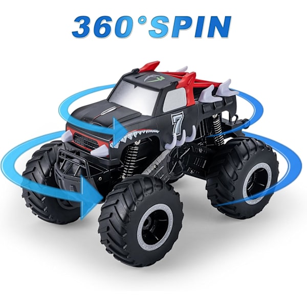 Fjärrstyrda amfibiebil leksaker - 360° snurrning terräng RC lastbil för all terräng - 1:16 IPX7 vattentät RC monsterbilar pool leksaker födelsedagspresent