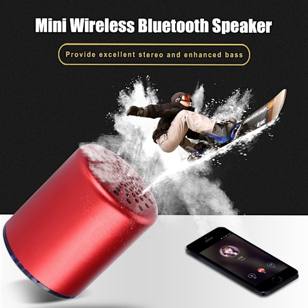 FineBlue MK-10 Bærbar Mini Bluetooth 4.2 Super Bass Stereo Trådløs Højttaler Rød