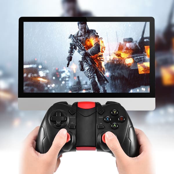 Bærbar trådløs Bluetooth spillkontroller Gamepad Joystick for Android iOS-telefon