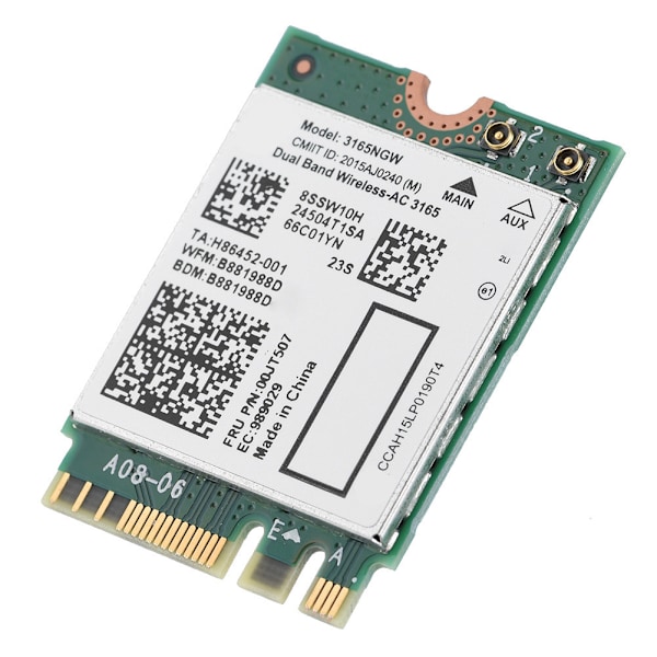 Til Lenovo Intel3165 Dual Band Wireless AC 3165NGW NGFf M2 433m   Bluetooth4.2 802.11AC-kort