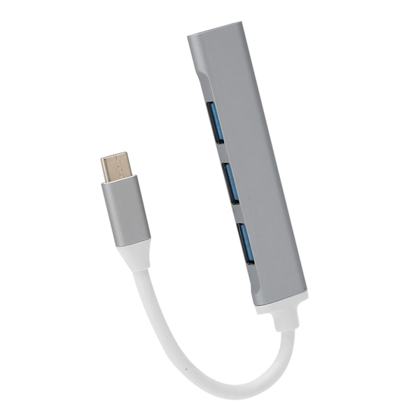 USBC Hub Bärbar Plug and Play Intelligent Aluminium USBC till USB Hub med 4 USB-portar