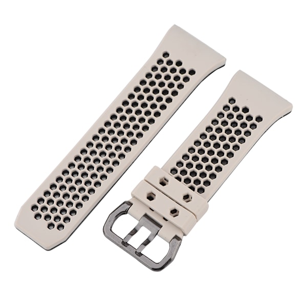 Silikon sportsarmbånd erstatningsfarge stropp for Fitbit Ionic Large Siz Rice White and Black