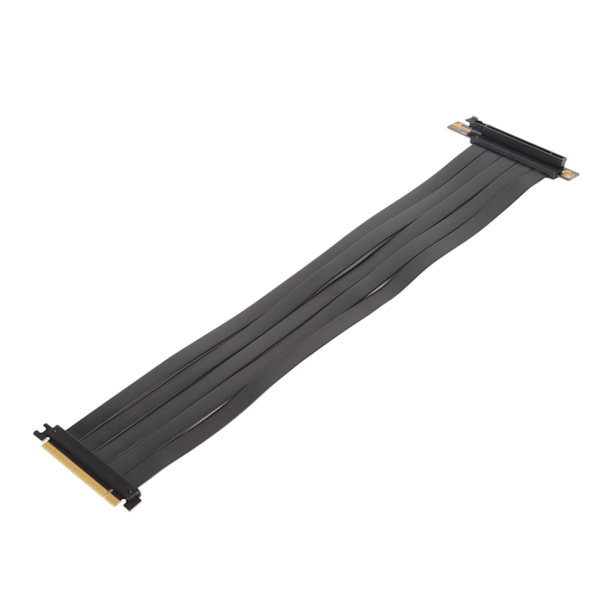 PCIE 4.0 X16 Ekstremt fleksibelt 180 graders højhastigheds GPU-forlængerkort stigerkabel til RX6900XT RX6800XT RTX3090ti Sort 25cm/9.84in
