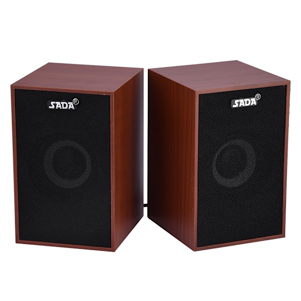 Pieni puinen langaton Bluetooth-kaiutin, Mini-multimediatietokonekaiutin (punainen puu)