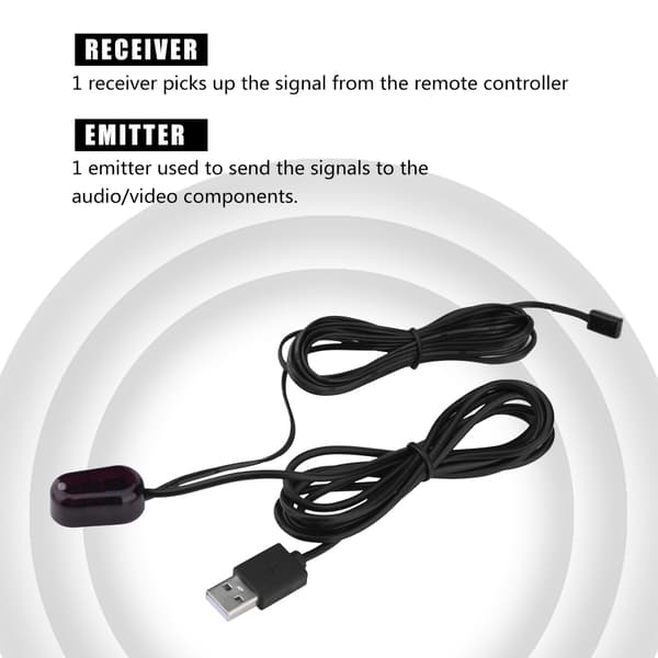 Infrarød Repeater IR Fjernkontroll Extender 1 Mottaker 1 Sender