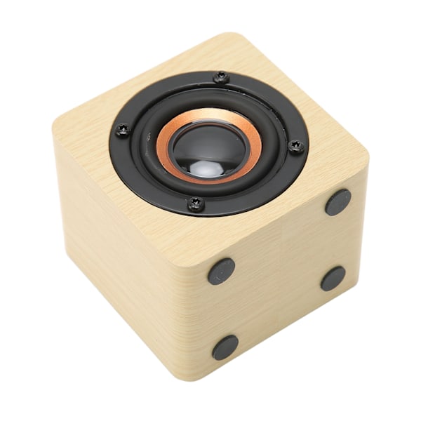 Bluetooth-kaiutin Monitoiminen Retro Langaton Bluetooth-kaiutin Kotiin Matkalle Ulkoilmaan Keltainen Puunsyy