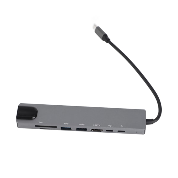 8-i-1 Hub Type-C til HDMI RJ45 PD USB Docking Station Type-C Hub Splitter Konverter Adapter