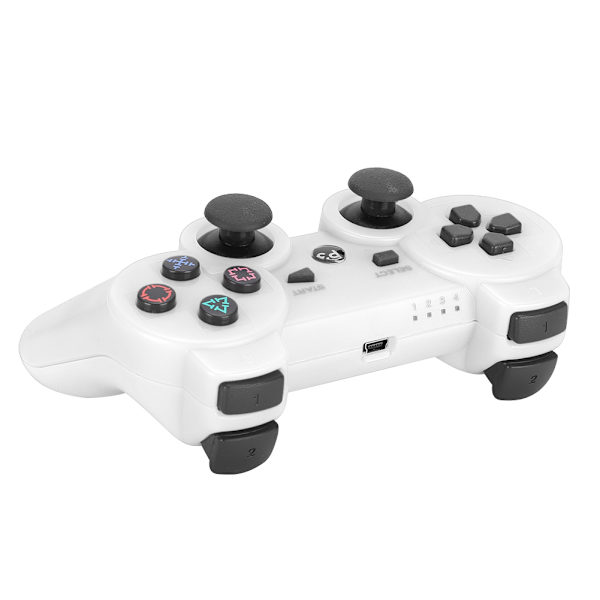 Trådløs intelligent Bluetooth-spil Gamepad funktionelt håndtag Signalstabilisering til PS3 hvid
