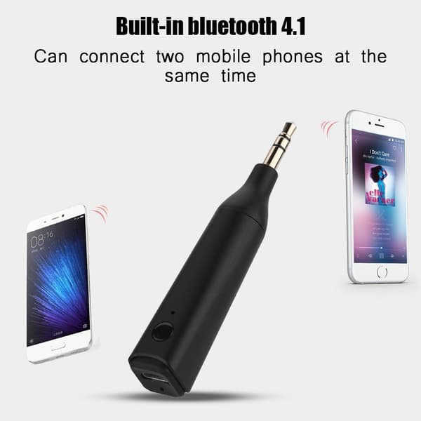 Mini håndfri trådløs bil Bluetooth V4.1 mottaker 3,5 mm til 3,5 mm jack musikk lydadapter