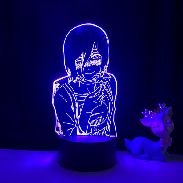 3D LED Lampe Anime Chainsaw Man Lady til Soveværelses Dekoration Børnefødselsdagsgave Manga Chainsaw Man LED Lys Natlampe