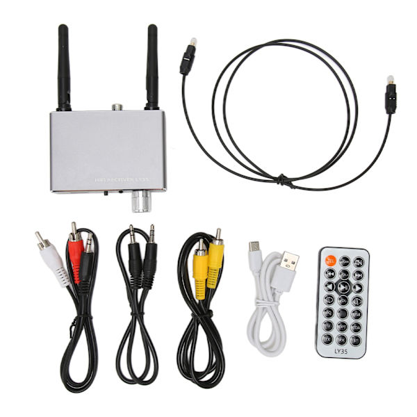 Digital til analog lydkonverter Bluetooth 5.3 modtager optisk 3,5 mm koaksial USB hukommelseskort AUX lydkonverter