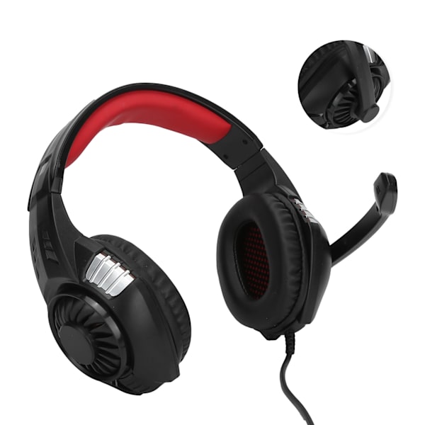 G308 Datamaskin Bærbar Headset Kablet Gaming Hodetelefon med LED Lys Mikrofon USB Port