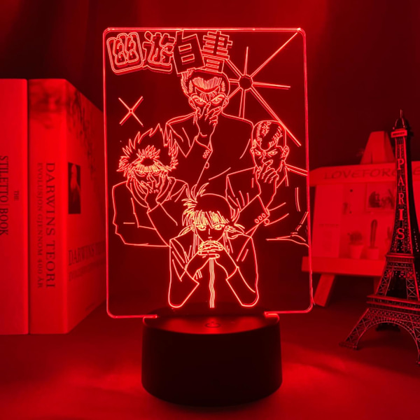 3D LED Lys Anime Yu Yu Hakusho til Soveværelses Dekoration Natlys Børnefødselsdagsgave Manga Værelse Bord 3D Lampe Yu Yu Hakusho