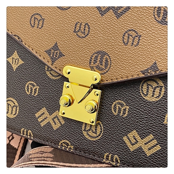 Retro blomväska för äldre med känsla för mode, damväska i lätt lyxig nisch, utländsk stil, enkel axelväska, diagonal cross body liten fyrkantig väska