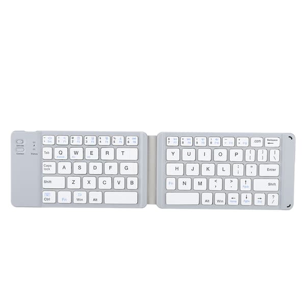 Bærbar F68 Universal Foldbar Bluetooth Trådløst Tastatur til iOS til Android til Windows Grå