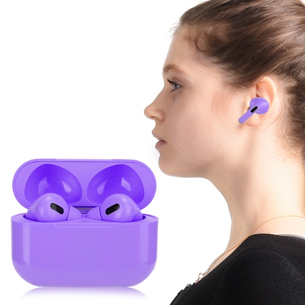 Bluetooth-kuulokkeet TWS 5.0 Langattomat kuulokkeet Handsfree In-Ear -kuulokkeet Nimeä sijainti uudelleen Urheilukuulokkeet IOS:lle Androidille Violetti