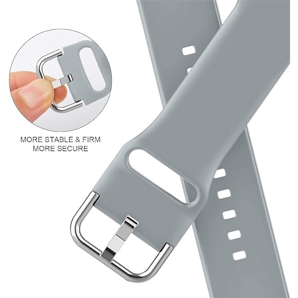 Apple Watch -ranneke, pehmeä silikoniurheiluranneke, vaihdettava ranneke, sopii koko Iwatch-sarjaan (vaaleanharmaa 38/40/41 mm)