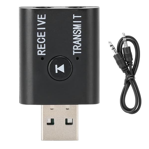 Bil USB Bluetooth 5.0 Mottaker Sender 2 I 1 TV Datamaskin Høytaler Lydadapter