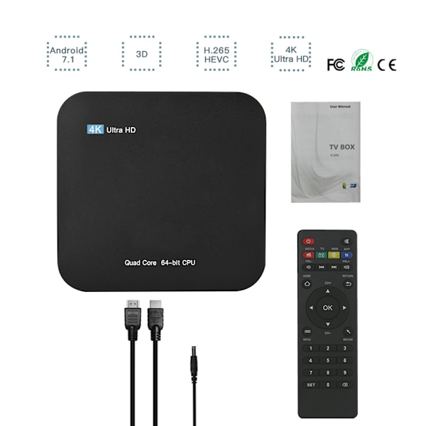 M16 S905X 1+8G Quad Core Smart TV Set Top Box Android 7.1:lle