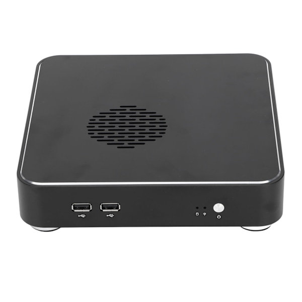 Stationær computerkabinet God varmeafledning Ekstraordinær kompakt sort Mini HTPC-kabinet til hjemmevideokomputer