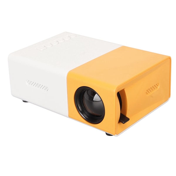 Mini projektor TFT LCD 1080P understøtter AV VGA HD USB fjernbetjening bærbar projektor til kontor familie  100‑240V