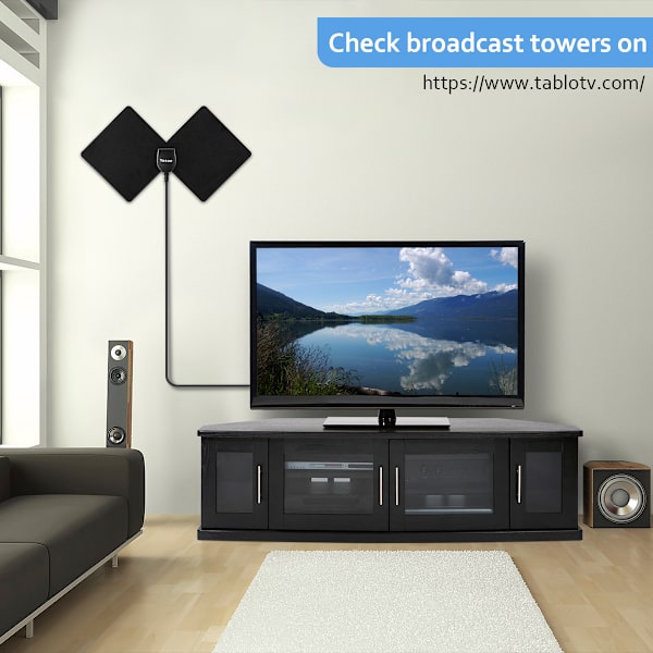 HDTV-antenne innendørs TV digital antenne 50 mils rekkevidde med avtakbar forsterkersignal