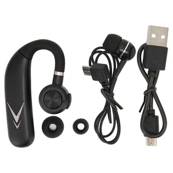 Bluetooth-liiketoiminnan kuulokkeet, melunvaimennus, äänikehote, yksittäiset langattomat nappikuulokkeet ajamiseen ja urheiluun (J6 musta-hopea)