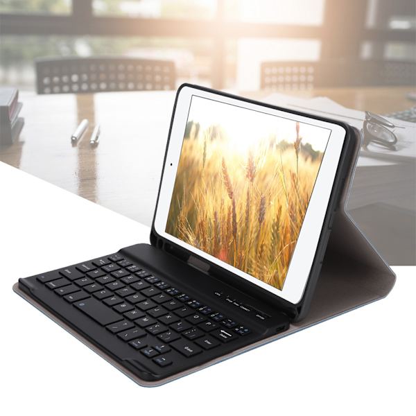 SK-M05 Skin Touch PU+TPU Lädertangentbordsskydd med pennhållare för ipad Mini4/5(2019) Blå