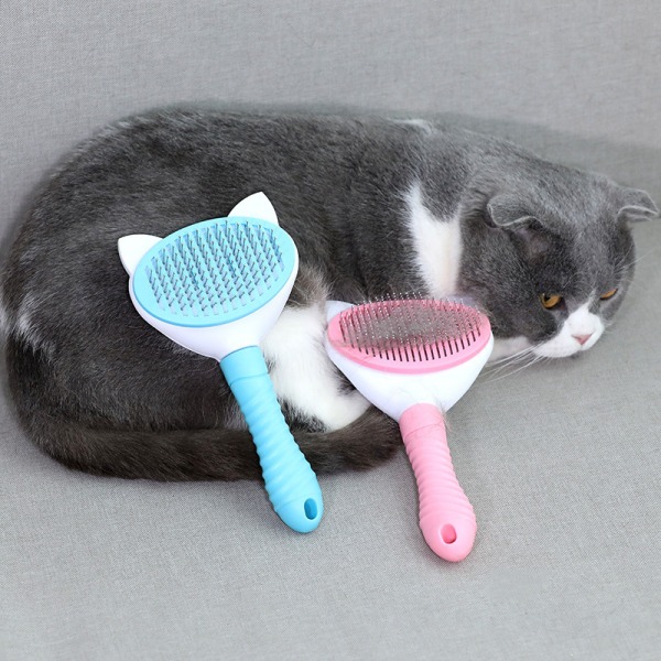 Self-Cleaning Slicker Brush for Dogs and Cats Pet Grooming Dematting Brush Easily Removes Mats, Tangles, and Loose Fur from The Pet’s Coat，Fine Needle