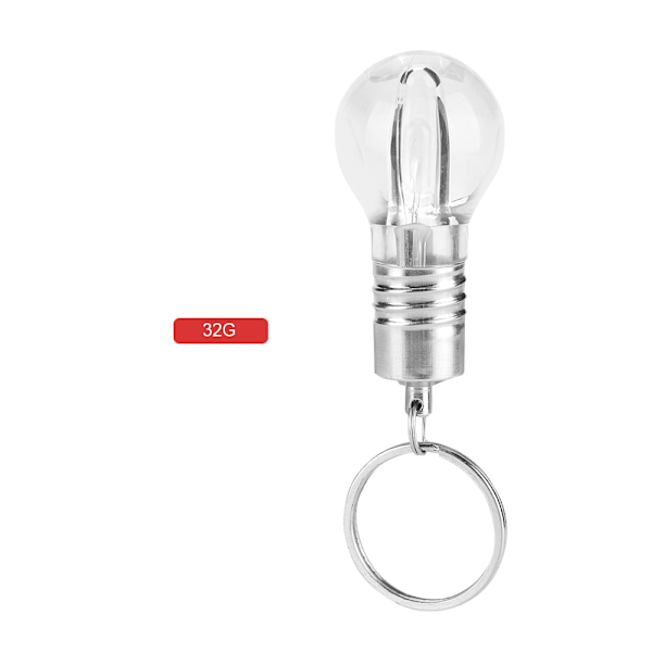Unik U-disk med färgskiftande ljuslampa USB 2.0 Flash Drive Memory Stick (32G)