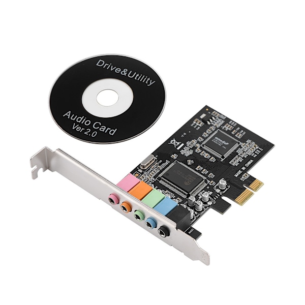 32/64-bittinen digitaalinen äänikortti 6-kanavainen Hi-Fi 3D-stereokaiutin PCIE-äänikortti Direct Soundille