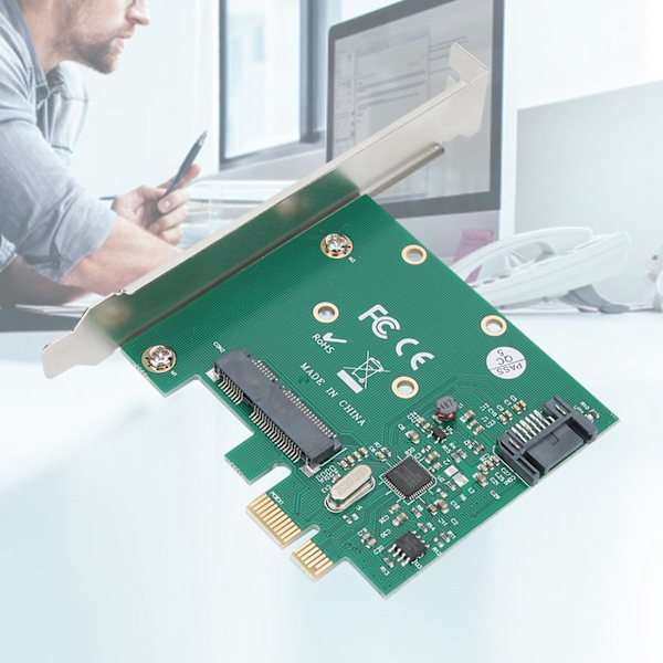 ST58 för ASMedia / ASM1061 MSATA NGFF 6Gbps PCI Express Rev.2.0 ATA3.0 expansionskort