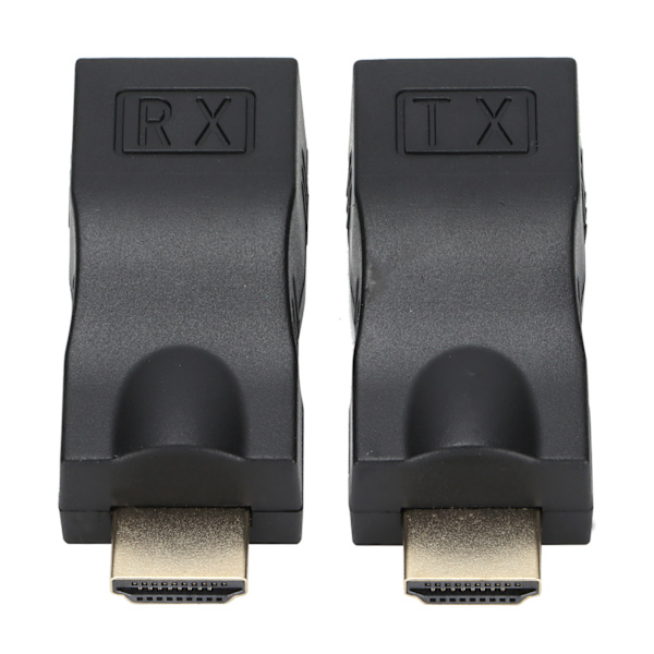 Signal Adapter Svart RJ45 till HighDefinition Multimedia Interface Överföringsförlängare