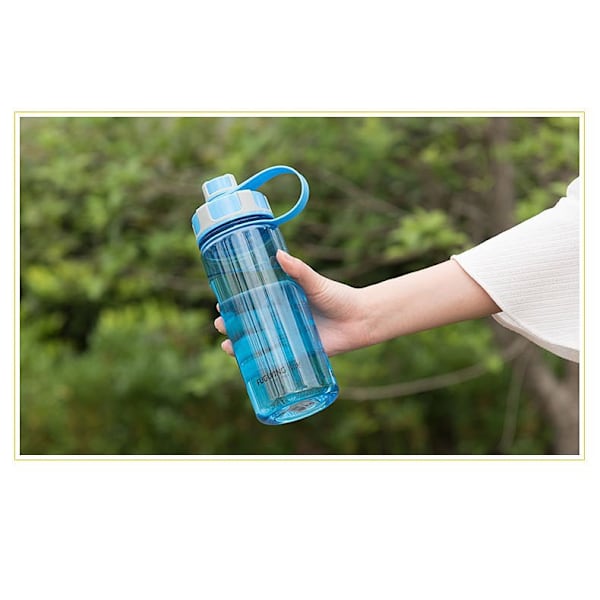 Suuri kapasiteetti kannettava avaruuskuppi ulkoilun urheilun vesipullo kaksoisportti sininen/800ml