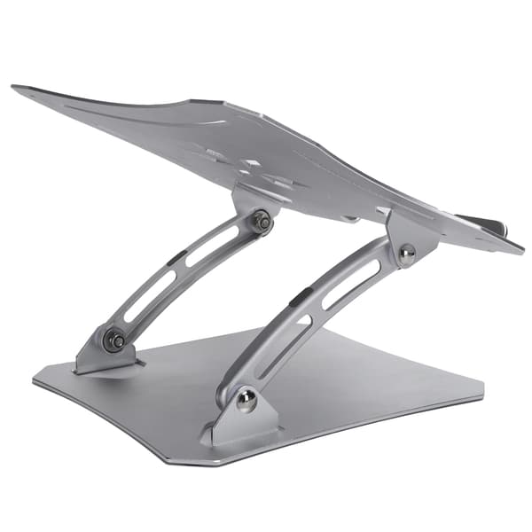 Justerbart bärbart laptopstativ, skrivbordsstativ för bärbar dator, surfplatta, kylbas, silver