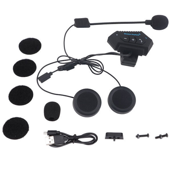 Hjelm Bluetooth Intercom Headset Ridning Hjelm Bluetooth 5.0 Musik Intercom Headset