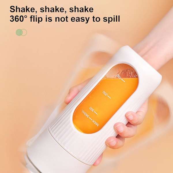 Bärbar Juicepress & Mixer för Smoothies 340ML Juicepressar Mixers Multifunktionella Fruktmixers med LED-Display White
