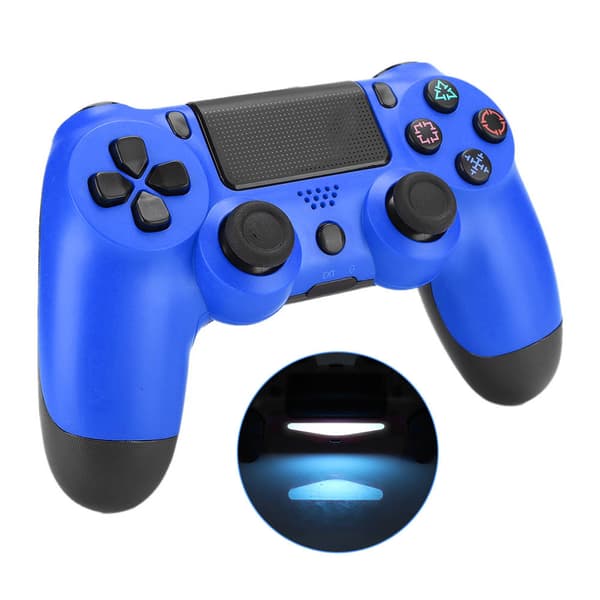 Kablet spillkontroll høy følsomhet ergonomisk spillkontroller joystick for PS4-konsollBlå