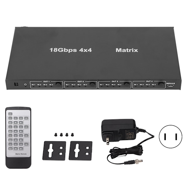 HDCMXB44C 4x4 HD Multimedia Interface Splitter 4K 60Hz Video Splitter med videoskalningsfunktion