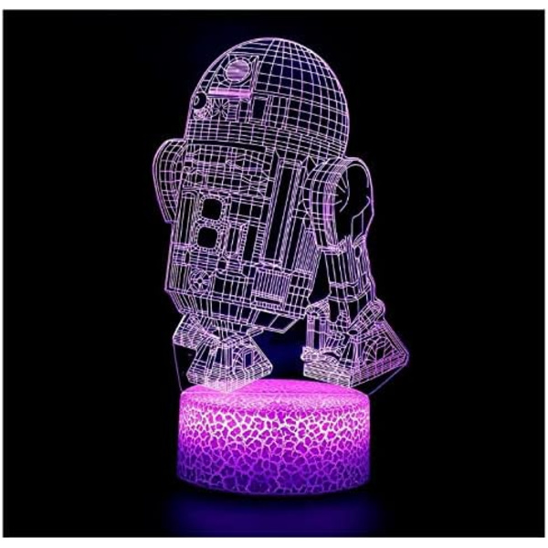 3D Optisk Illusions Nattlys, 3D Nattlampe Berøringsbryter Dekorlampe LED Bordlampe